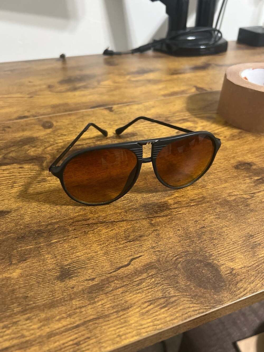 Vintage Ambervision Aviator Sunglasses with Original Case “Starsky & Hutch”